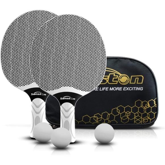 Table Tennis Rackets Set, Professional Table Tennis Racket with 3 Balls